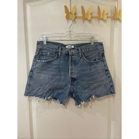 Agolde Women’s Denim Button Down Shorts size 28 - Picture 1 of 6